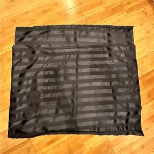 2 Black Striped Silk Pillowcases